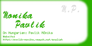 monika pavlik business card